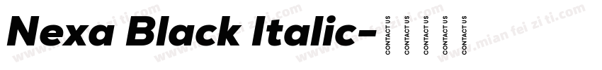 Nexa Black Italic字体转换